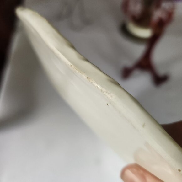 Turkey Serving Platter Plate Thanksgiving 14x18" ITALY Leaf MCM Holiday Embossed - Picture 6 of 9